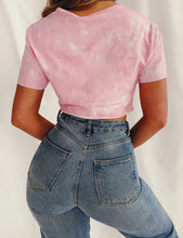 Load image into Gallery viewer, Jaguar Cropped Tee - Pink Tie Dye
