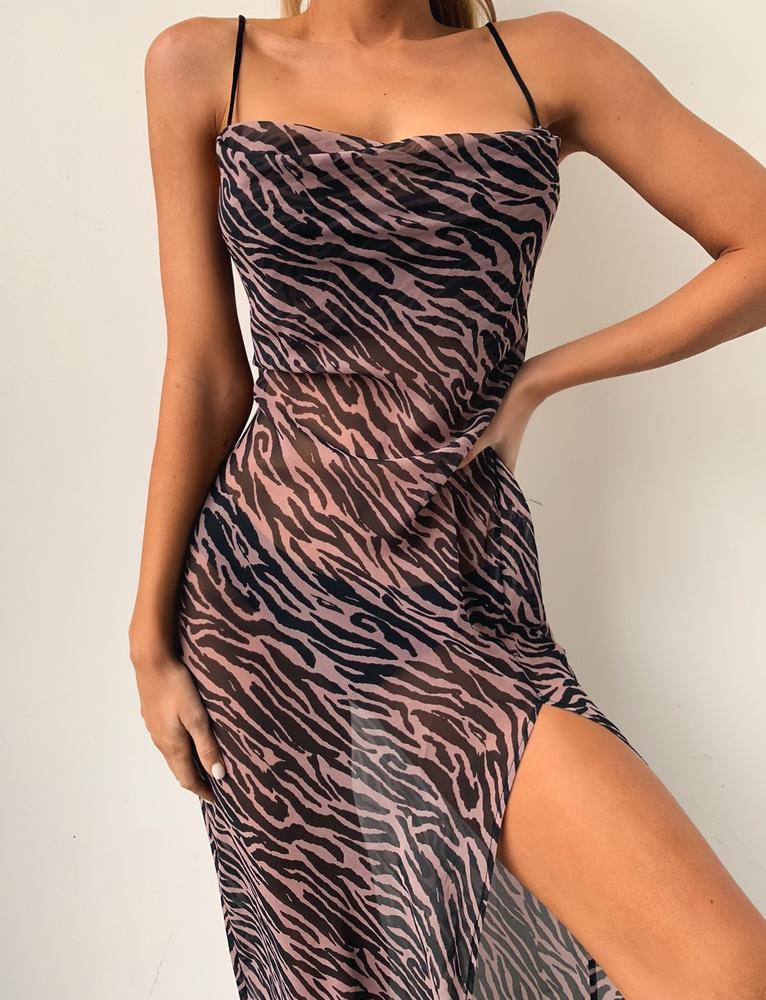 Zeta Dress - Purple Zebra  beardbrandeww.com